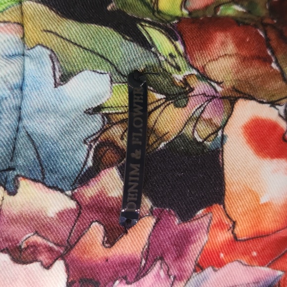 Denim and flower floral Varsity jacket - Picture 5 of 6